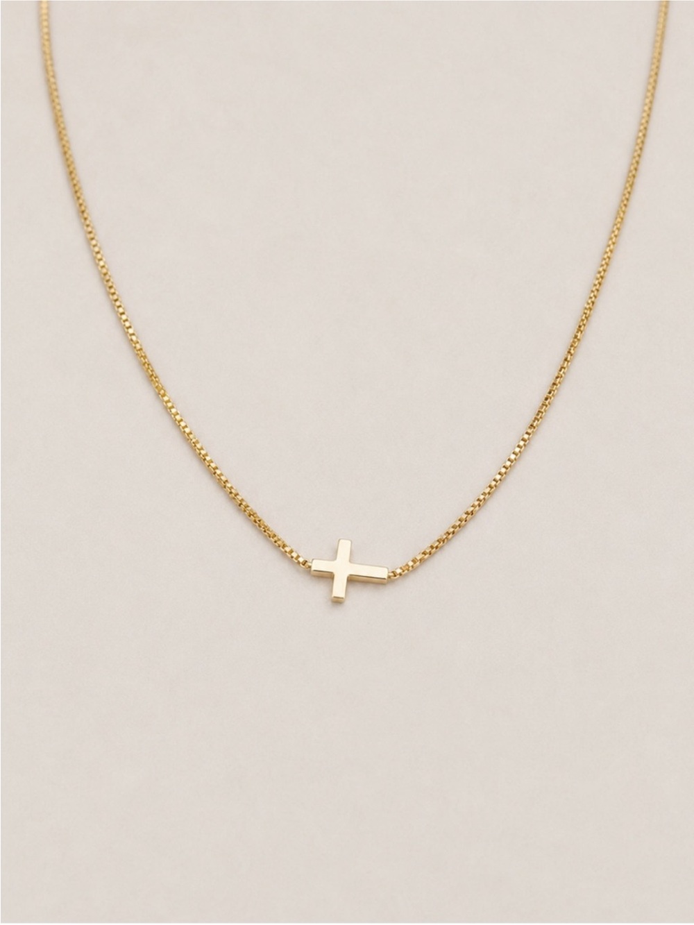 18K Gold Plated Cross Necklace NWOT